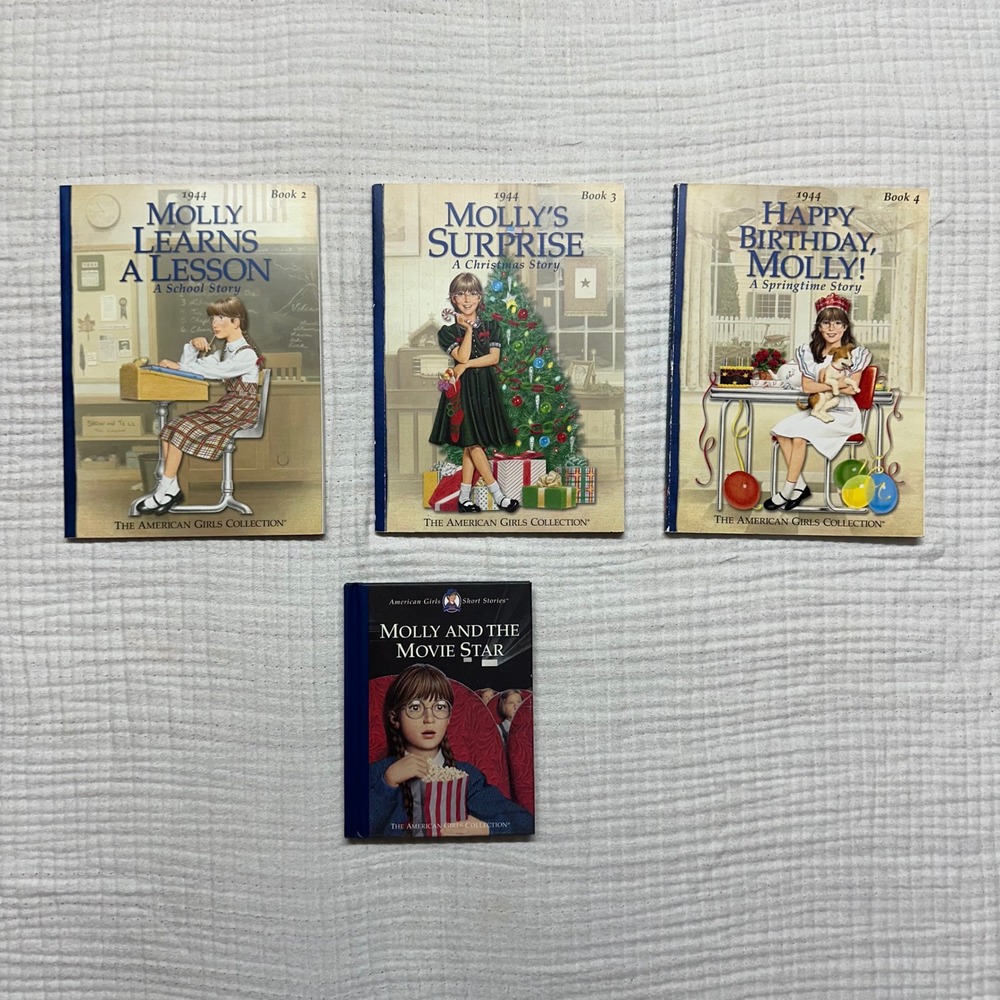Molly an American Girl book set Books 2, 3 and 4 and Molly and the movie star